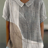 Vasilica | Cămașă cu Puncte și Linii Abstracte