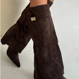 Alina - Botine Înalte cu Toc Elegant