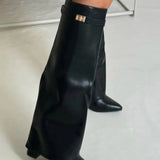 Alina - Botine Înalte cu Toc Elegant