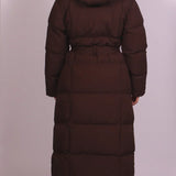 Camelia - Palton Pufos cu Curea Lungă