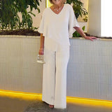 Felicia | Set Elegant cu Pantaloni Largi