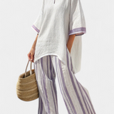 Anamaria – bluză confortabilă și pantaloni cu dungi