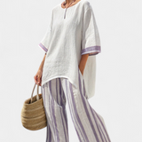 Anamaria – bluză confortabilă și pantaloni cu dungi