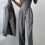 Grace | Set din Trei Piese cu Sacou cu Două Rânduri de Nasturi