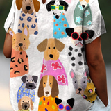 Petronela | Cămașă cu Imprimare de Câini