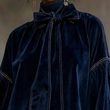 Simona | Rochie mini din catifea cu fundiță