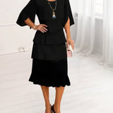 Rochie Midi Elinora™ cu Volane